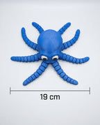 Polvo articulado azul - 19 cm