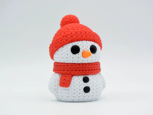 Boneco de Neve 3D — vista frontal