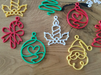 Enfeites de natal linha arte 3D detalhes