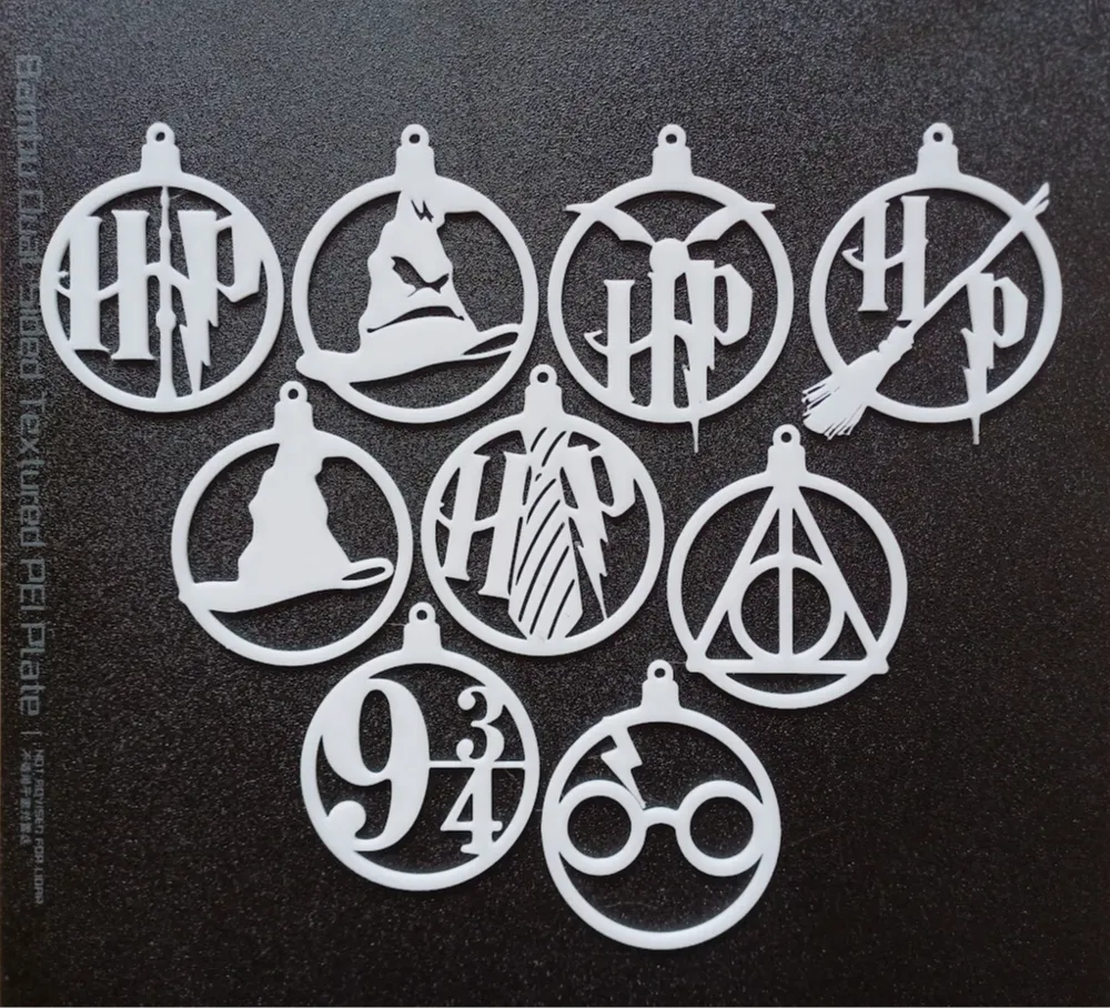 Conjunto completo enfeites Harry Potter linha arte 3D