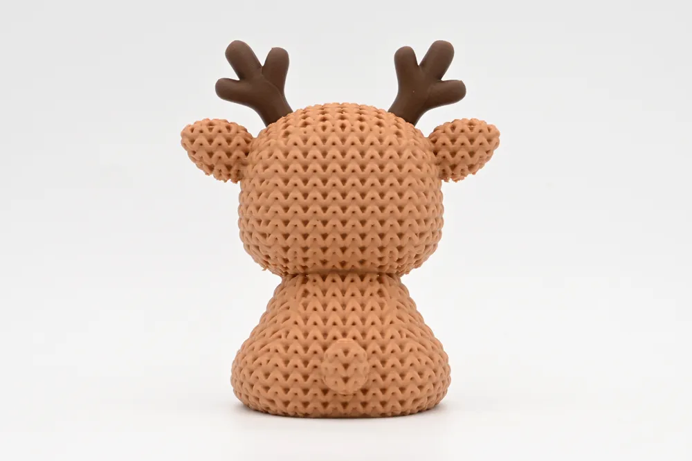 Rena de Natal 3D — vista traseira