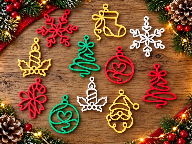 Enfeites de Natal Linha Arte 3D