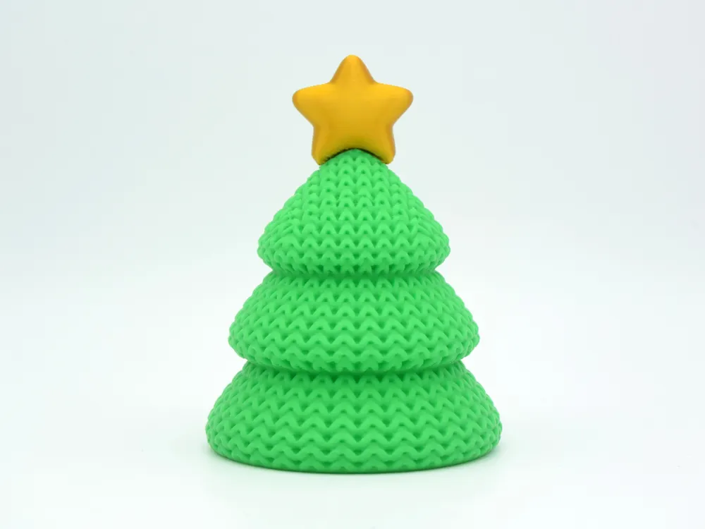 Árvore de Natal 3D — vista frontal fundo branco