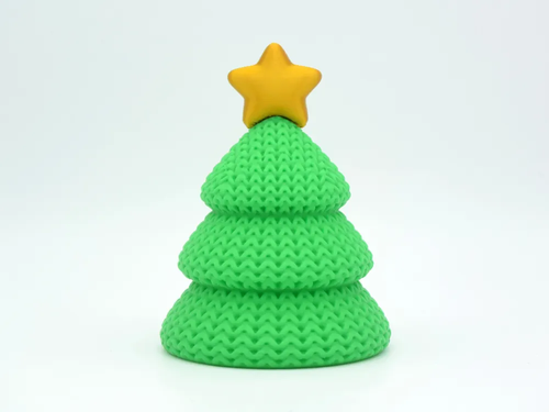 Árvore de Natal 3D — vista frontal fundo branco