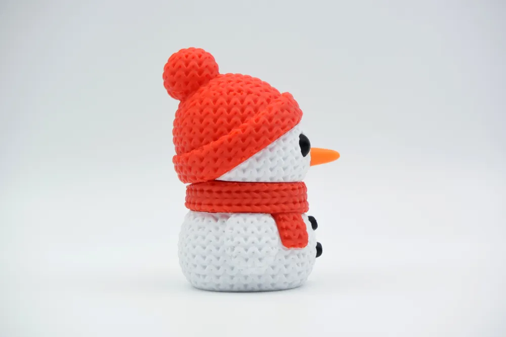 Boneco de Neve 3D — vista lateral